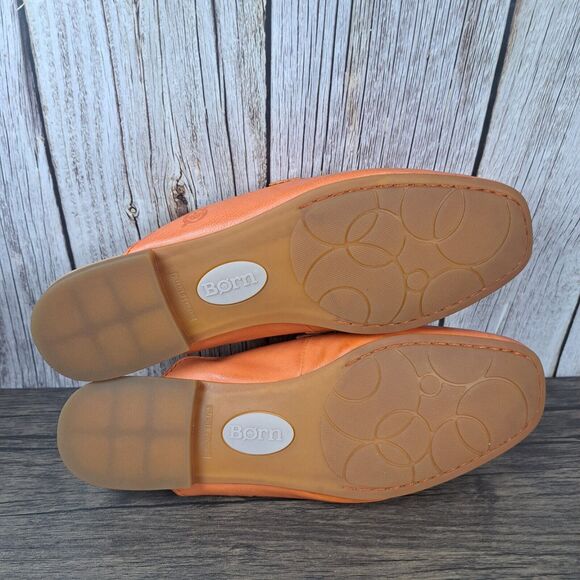 Born Lareina Slip On Leather Mule Women's Sz 7 M Orange (NWT) - Picture 7 of 8